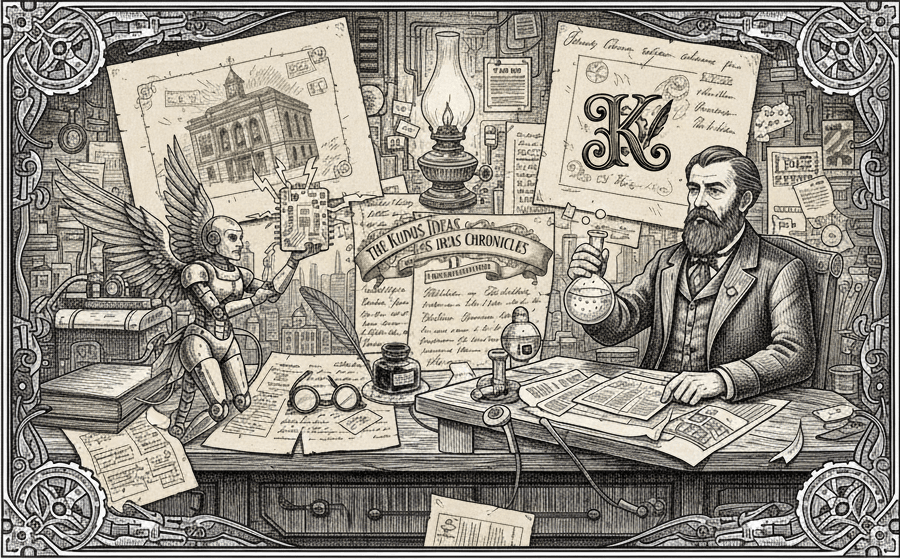 Engraving of the Kudos Ideas Chronicles workshop